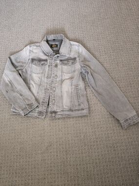 Lucky Brand Women's Light Gray Denim Jean Jacket